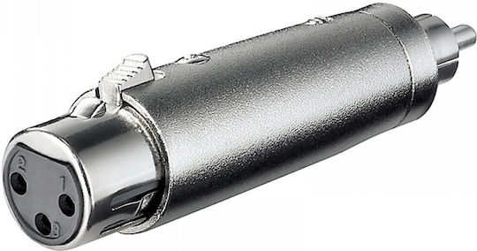 Pairdeer Конвертор RCA мъжки към XLR женски Сребрист 1бр 02.009.0002