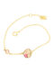 Gold heart bracelet K14