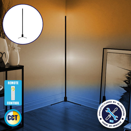 GloboStar LED Floor Lamp H150cm. with Adjustable White Light 130lm Black