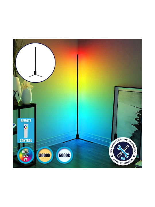 GloboStar LED Floor Lamp H100cm. with RGBW Light 150lm Black