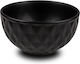 Nava Soho Classic Cereal Serving Bowl Round Ceramic Black with Diameter 14cm