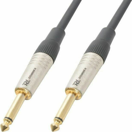 Power Dynamics Kabel 6,3mm Stecker - 6,3mm Stecker 6m Schwarz (CALIN389)
