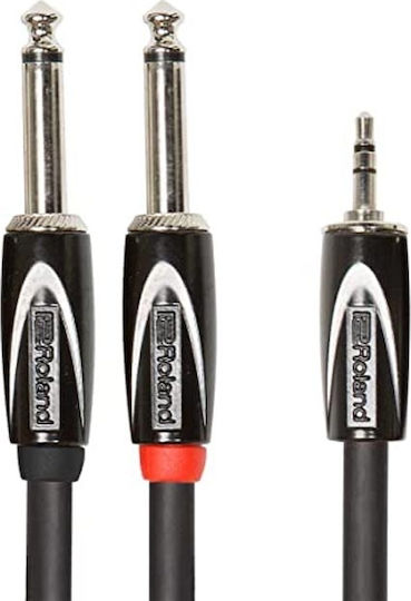 Roland Black Series Cable 2 x 6.3mm male - 3.5mm male 4.5m (RCC-15-3528V2)