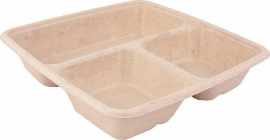 Sabert Set de 75 Cutii Containere alimentare din trestie de zahăr 23x23x4cm