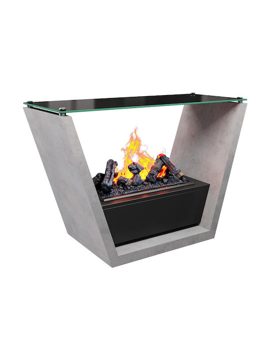 Dimplex Trision Επιδαπέδιο Ηλεκτρικό Τζάκι 120W 120x66cm Γκρι