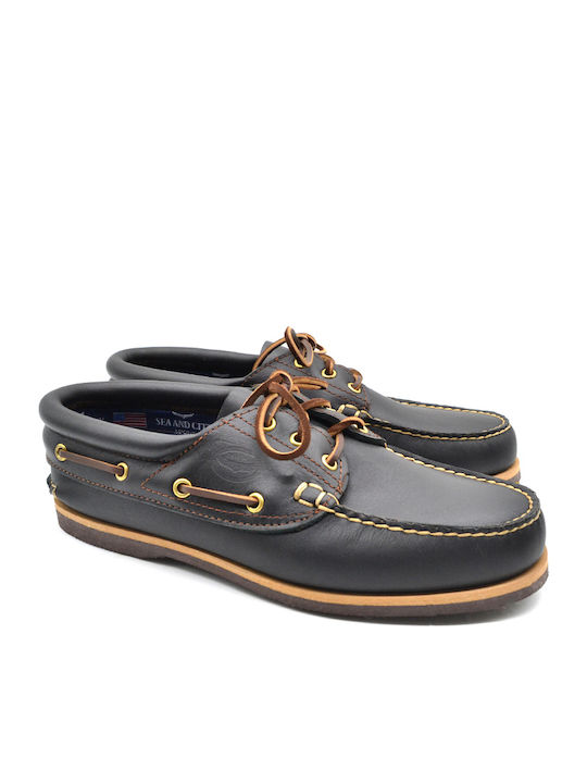 Sea & City Dallas 2 Δερμάτινα Ανδρικά Boat Shoe...