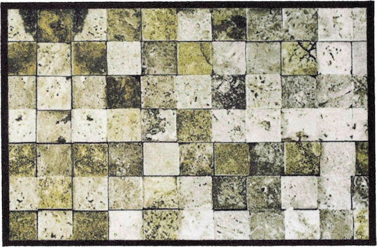Sdim Covor de Intrare Mochetă cu Suport Antiderapant 043 Verde 50x75buc Grosime 8mm