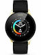 Oozoo Q00120 Stainless Steel 43mm Smartwatch with Heart Rate Monitor (Gold / Black)