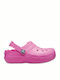 Crocs Ανατομικές Παιδικές Παντόφλες Ροζ Classic Lined