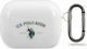 U.S. Polo Assn. Fl. Logo Collection Θήκη Σιλικόνης με Γάντζο σε Λευκό χρώμα για Apple AirPods Pro
