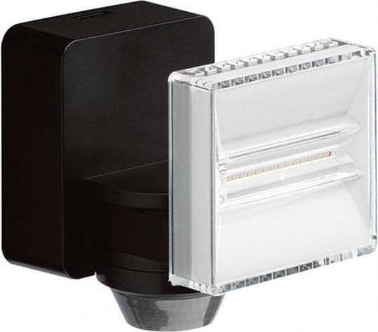 Hager Waterproof LED Flood Light 12W Natural White 4000K with Motion Sensor IP55