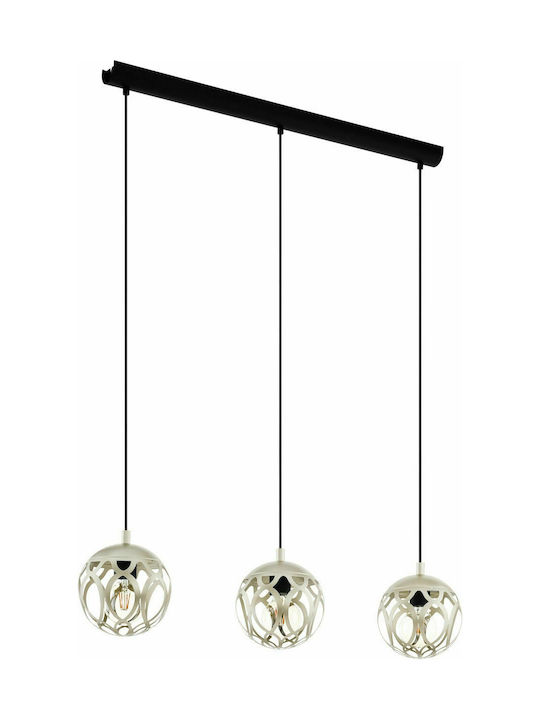 Eglo Mirtazza Pendant Light Three-Light Rail for Socket E27 Gold