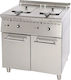 Sergas Fryer Natural Gas Double 22kW Capacity 2x10lt 80x75x85cm GF8S7
