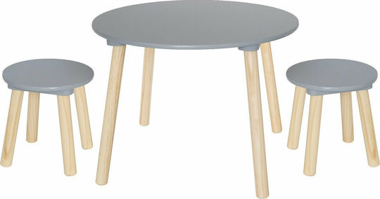 Kinder Tischset mit Stühlen aus Holz Gray Jabadabado