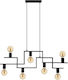 Eglo Fembard Pendant Chandelier Rail for 7 Bulbs E27 Black