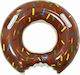 14905 Inflatable Floating Ring Donut with Handles Brown 90cm