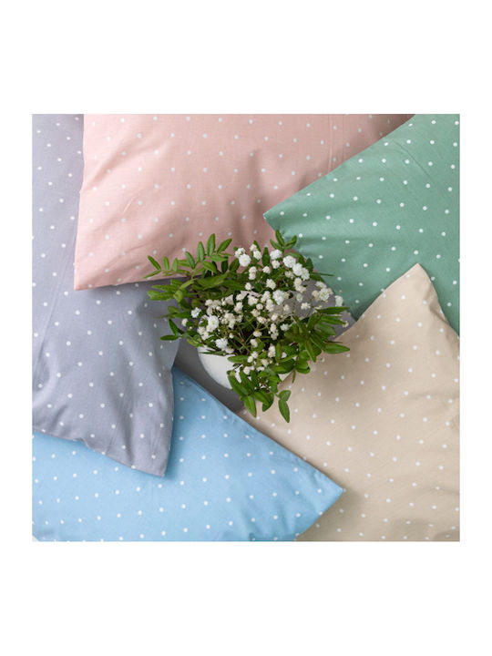 Borea Bettlaken Super-Doppel 220x240cm. Mix & Match Punkte Gray