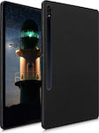KWmobile Umschlag Rückseite Silikon Black Matte (Galaxy Tab S7+) 52923.01