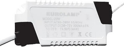 Dimabil reglabil Sursă de alimentare LED IP20 Putere 20W cu tensiune de ieșire 38-64V Eurolamp