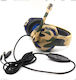 Komc G306 On Ear Gaming Headset with Connection 2.5mm / USB Brown Camouflage