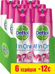Dettol All in One Spray de Curățare de Utilizare Generală cu Acțiune de Dezinfectare Floare de livadă 6x400ml
