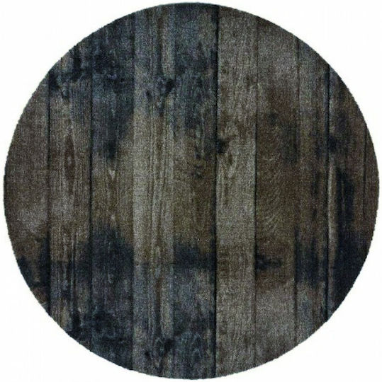 Sidirela Universal Rutschfest Teppich Rund Synthetisch,Polyester/Cotton/Leather 700 Wood Brown