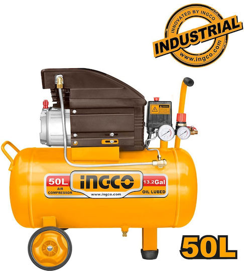 Ingco Κομπρεσέρ Αέρος 96dB με Ισχύ 1.34hp και Αεροφυλάκιο 50lt