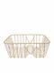 Metallisches Beige Abtropfkorb 31.5x28.5x15cm