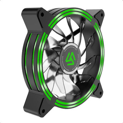 Alseye Halo 4.0 Case Fan 120mm με Πράσινο Φωτισμό και Σύνδεση 3-Pin / 4-Pin Molex