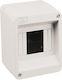 Eurolamp Wall mounted 4-Elements Fuse Box with 1 Row W100xH135xD90mm