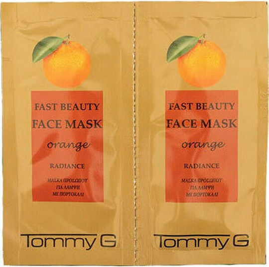 TommyG Fast Beauty Μάσκα Ομορφιάς Προσώπου για Λάμψη 2 τμχ x 8ml