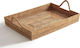 Διακοσμητικός Δίσκος Rattan Vesperie Τετράγωνος 58x58x4.5cm