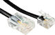 Flat Τηλεφωνικό Καλώδιο RJ11 6P4C 7m Μαύρο (68218)