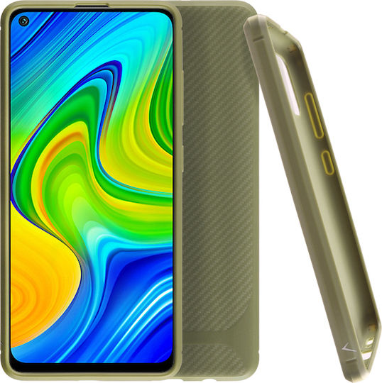 Volte-Tel Carbon Camera Protective Back Cover Σιλικόνης Χακί (Redmi Note 9)