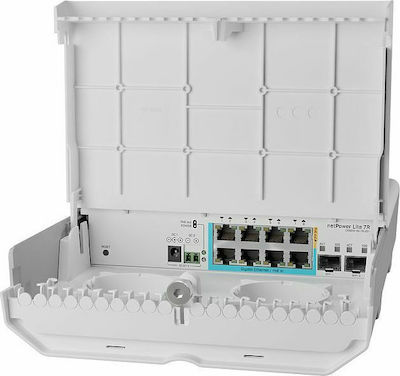 MikroTik netPower Lite 7R Unmanaged L2 PoE+ Switch με 8 Θύρες Gigabit (1Gbps) Ethernet και 2 SFP Θύρες