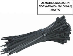 Helix Δεματικά Καλωδίων Πλαστικά 302mmx4.8mm σε Μαύρο χρώμα (100τμχ) (15348302)