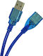 Ancus 5m USB 2.0 Cable A-Male to A-Female Blue