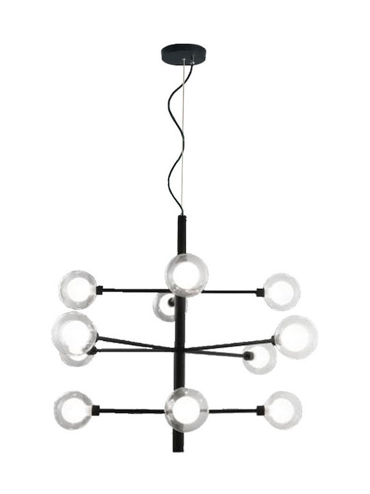 Fabas Luce Dalila Pendant Chandelier for 12 Bulbs G9 Black