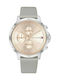 Tommy Hilfiger Madison Γυναικείο Ρολόι 38mm Χρονογράφος Μπαταρίας με Γκρι Δερμάτινο Λουράκι
