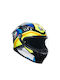 AGV K6 S Multi Flash Joan Black/Blue/Yellow Κράνος Μηχανής Full Face 1220gr με Pinlock