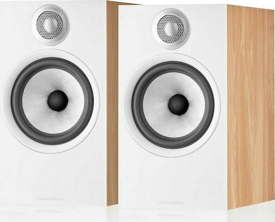 Bowers & Wilkins 606 S2 Anniversary Edition Ζεύγος Ηχείων Hi-Fi Βιβλιοθήκης 2 Δρόμων Π19xΒ30xΥ34.5εκ. Λευκό / Βελανιδιά