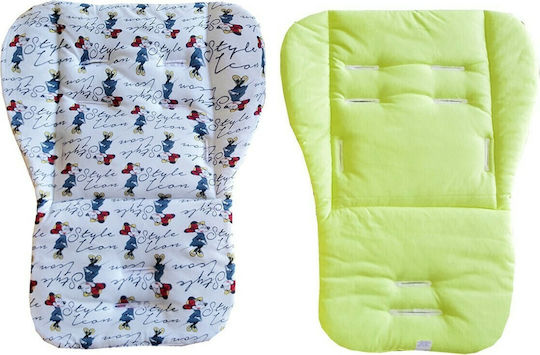 Beboulino Στρώμα Καροτσιού Minnie Διπλής Όψης Lime