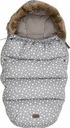 FreeOn Dots Universal Waterproof Stroller Footmuff with Fleece Lining 100x55cm Gray