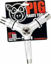 Pig Wheels Pig Wheels Pig Tool Werkzeug für Skateboard Weiß