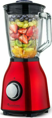 Turbotronic Κόκκινο Blender with Glass Jug 1.5lt 1400W Red