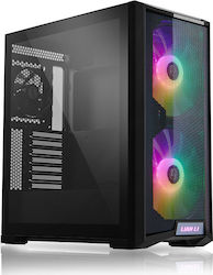 Lian Li Lancool 215 Midi Tower Computer Case with Window Panel and RGB Lighting Black