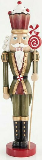 Eurolamp Nutcracker de Crăciun Verde din Plastic Înălțime 45.5cm.