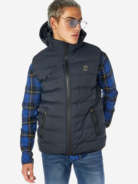 Sleeveless Jacket Puffer Navy Blue
