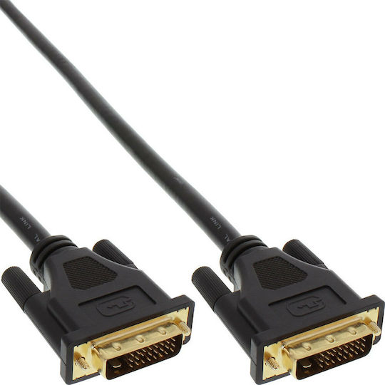 InLine Cablu DVI-D de sex masculin - DVI-D de sex masculin 20m Negru (17778P)