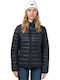 Women's Short Puffer Jacket for Winter Black